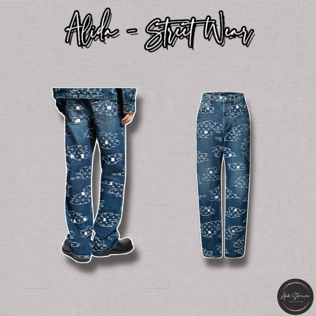⚡️[Hight Quality] Quần Jeans Nam Nữ \/ Sak1e Denim Pants - Điểm Nhấn Chữ Thêu Quanh Street Wear Loại 1