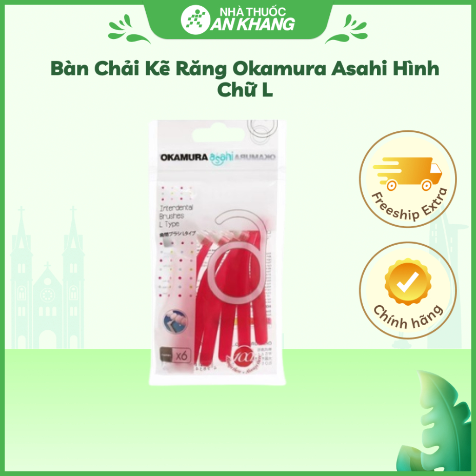 Bàn chải kẽ răng Okamura Asahi hình chữ L