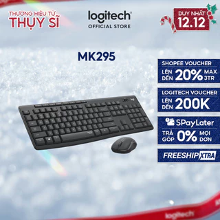 Combo Bàn phím và chuột không dây Logitech MK295 Silent - Giảm ồn, có phím số, bền bỉ