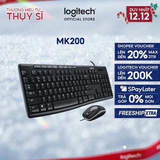 Bộ bàn phím và chuột có dây Logitech MK200