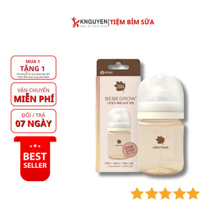 Bình sữa Green Finger BebeGrow nội địa Hàn CHÍNH HÃNG (KÈM NÚM)