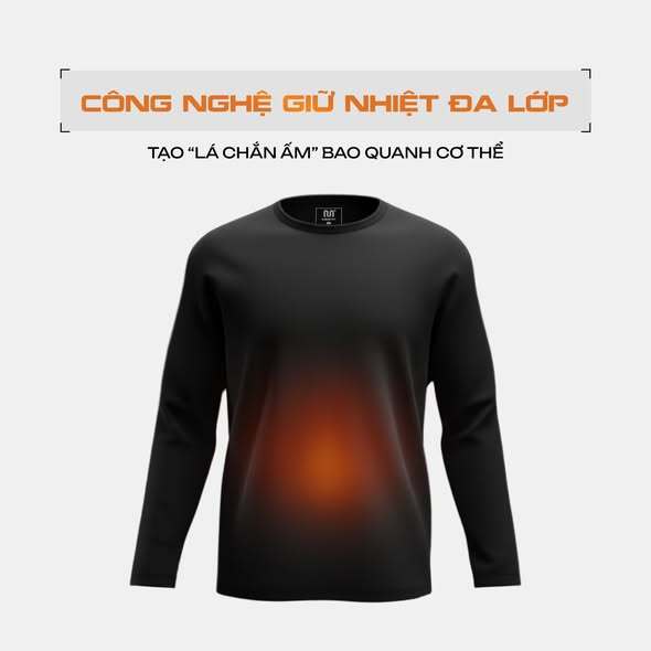 Áo Thun Giữ Nhiệt Nam Cổ Lọ Insidemen Thoáng Khí Co Giãn Mềm Mịn Dáng ôm Body Fit ILT026EDP01