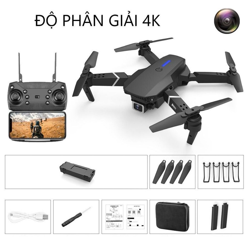 Máy Bay Flycam E99, Drone Camera HD Cho Người Mới Tập Chơi, Động Cơ ...