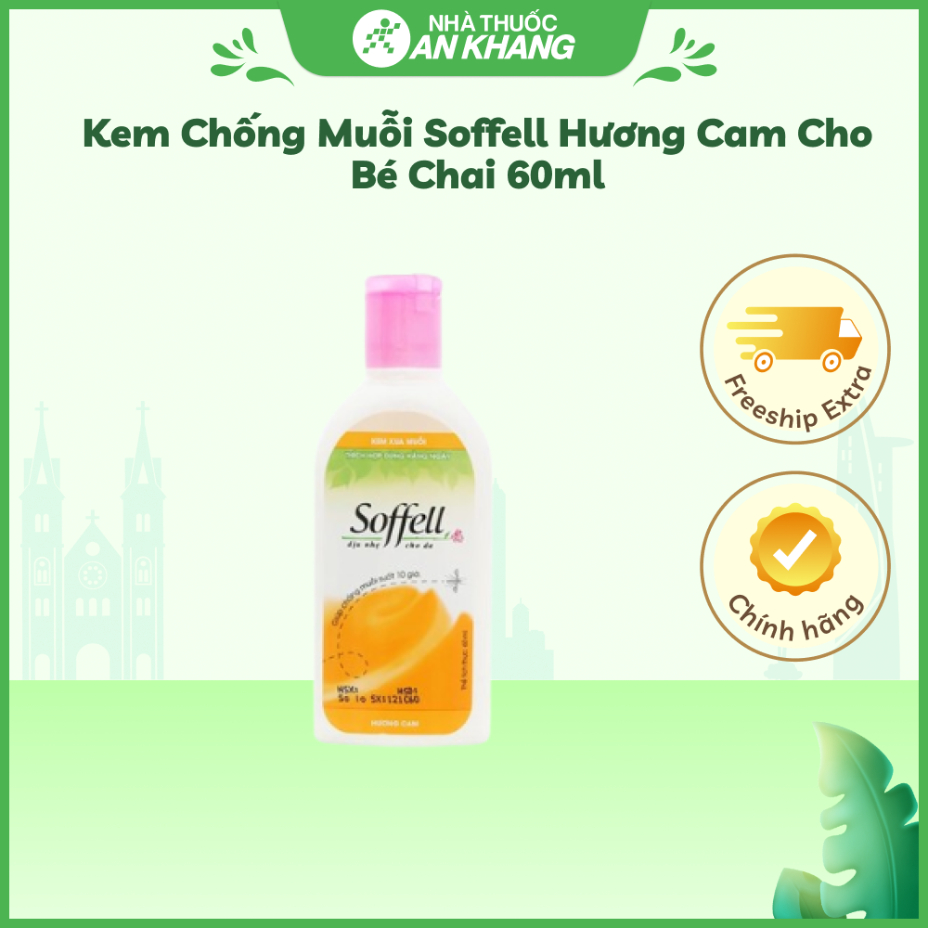 Kem chống muỗi hương cam Soffell (Chai 60ml)