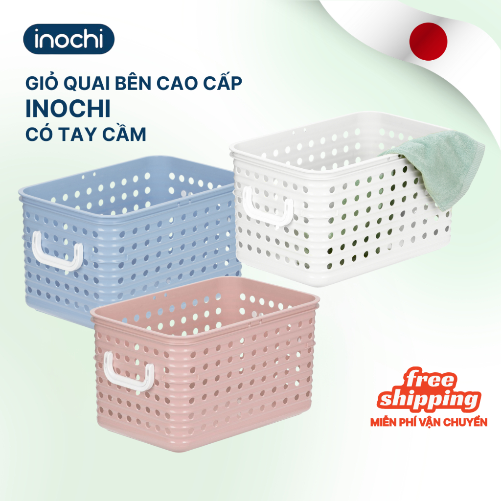 Giỏ xách QUAI BÊN TOKYO INOCHI nhựa cao cấp chắc chắn sang trọng gọn gàng, đựng nhiều đồ, dễ vệ sinh