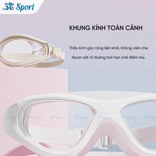 Kính bơi YOUYOU khung lớn chống mờ chống nước dây silicone mềm kính bơi nam nữ cao cấp - KB6112