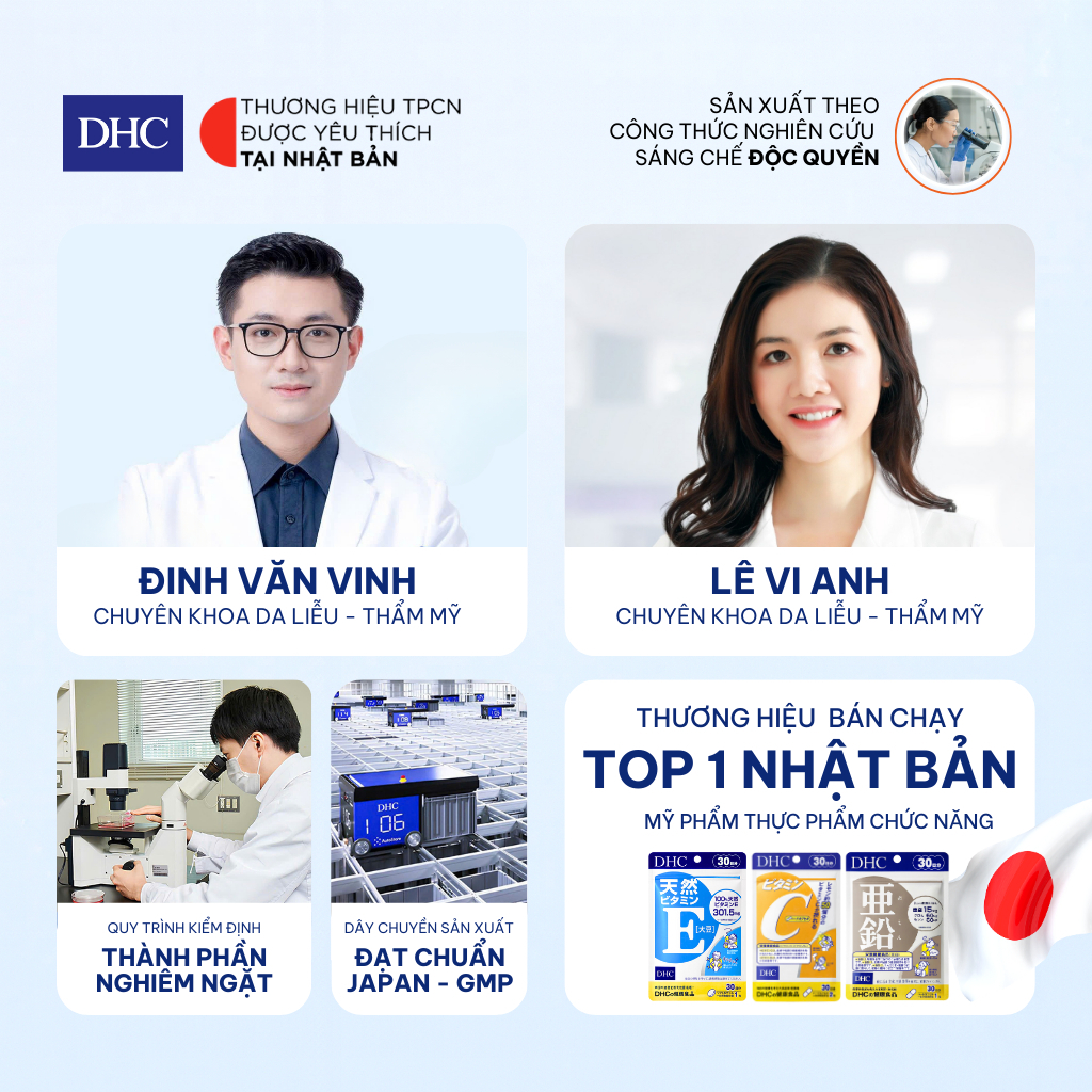 [Hàng CTY – Quà] TPBVSK Vitamin C 30 Ngày G/60v DHC – Hỗ trợ giảm thâm, giúp da sáng mịn, tăng đề kháng