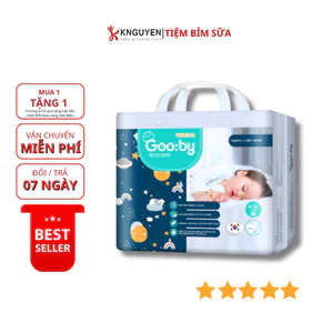 Tã/bỉm quần dán ĐÊM Gooby/Premium chống tràn hiệu quả đủ size M/L/XL/XXL cho bé từ 6kg - 24kg