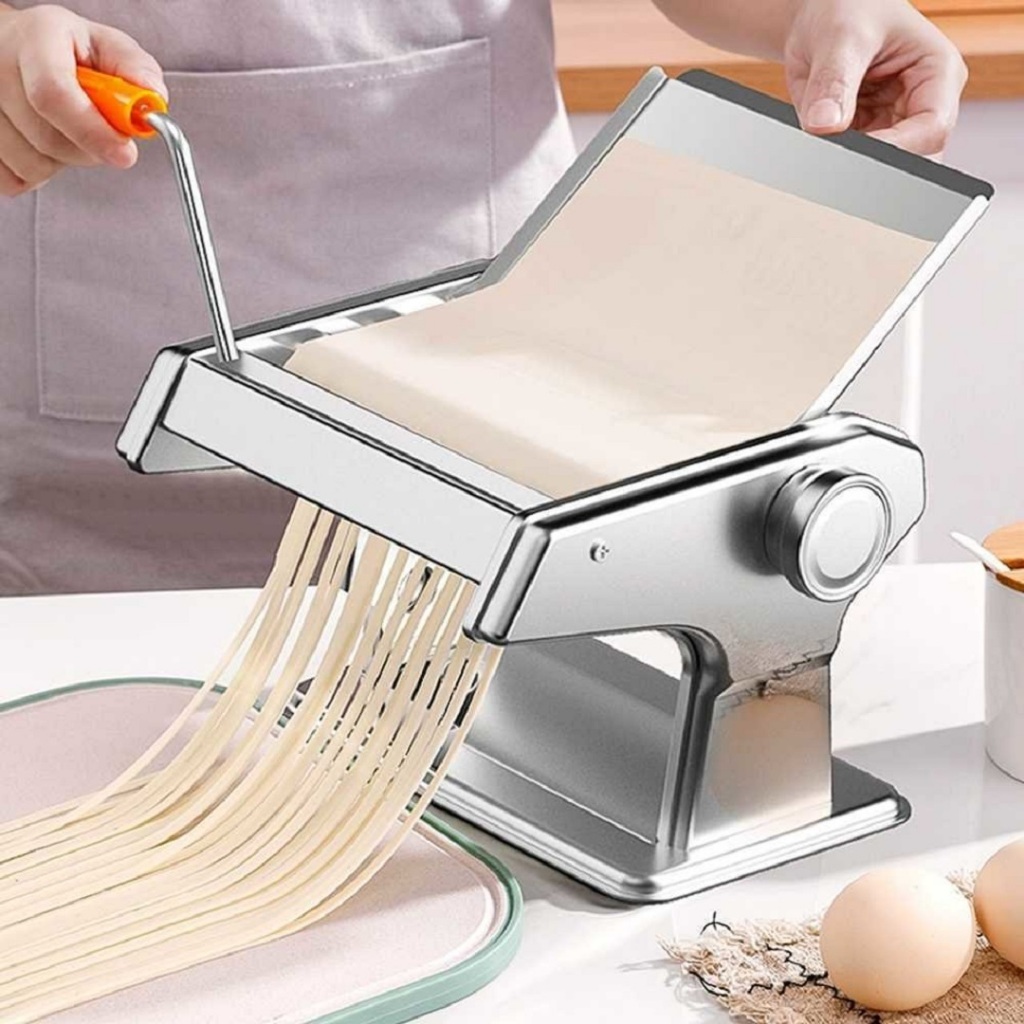 Máy cán bột 2 lưỡi dao làm bánh đa năng, phù hợp gia đình