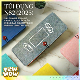 [Mới 2025] SWITCH2 Túi Đựng Bảo Vệ Nintendo Switch 2 Vải Nỉ Dạ Felt Dày Dặn Phong Cách Tối Giản Kèm Ngăn Thẻ Game