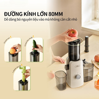 Máy Ép Chậm Bear 0,8L SJ-4H01U (YZJ-F01D6) Làm Nước Ép Trái Cây Rau Củ Quả,Làm Kem,Bảo Hành 18 Tháng