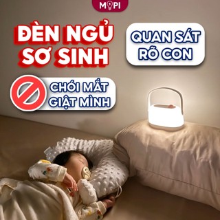 Đèn ngủ để bàn Mopi, đèn ngủ cho bé sơ sinh ánh sáng vàng, phủ sáng toàn phòng, giúp bé nhanh vào giấc