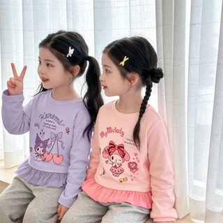 ÁO Sơ Mi DàI Tay Cho Bé GáI 2025, ChấT LiệU Cao CấP, In HìNh Kuromi Và Set Hè Cho Bé GáI
