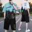 Bộ đồ nam nữ Loang Màu JOURNEY phối màu trẻ trung chất thun mát 3 size 40-68kg K1