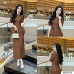 Váy Liền Thân Chất Ren Nổi Với Họa Tiết Tinh Xảo, Đi Kèm Dây Eo Và Hoa MDU5728 | MDU - SẮC THANH LỊCH — ảnh 5