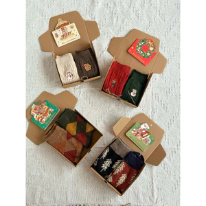 Set Quà Tặng Combo 2 Đôi Tất Vớ Cổ Cao Len Thổ Cầm Trầm Ấm Noel Giáng Sinh Quà Tặng Bạn Nam Unisex Co Giãn