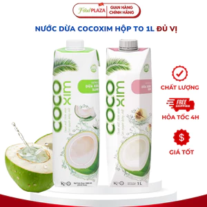Nước Dừa COCOXIM Hộp To 1L Các Vị Nguyên Bản Và Xiêm Sen, Sảng Khoái, Tươt Má