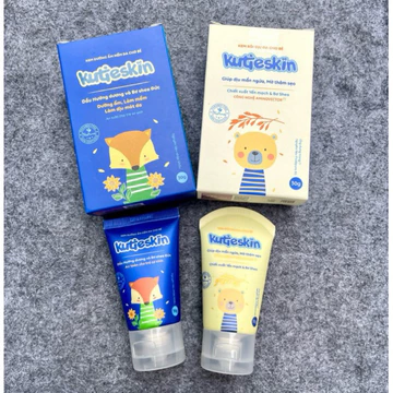 Combo Kem dưỡng ẩm da và kem bôi dịu da Kutieskin chống hăm tã, mẩn ngứa, giảm thâm côn trùng cắn (Tuýp 30g)