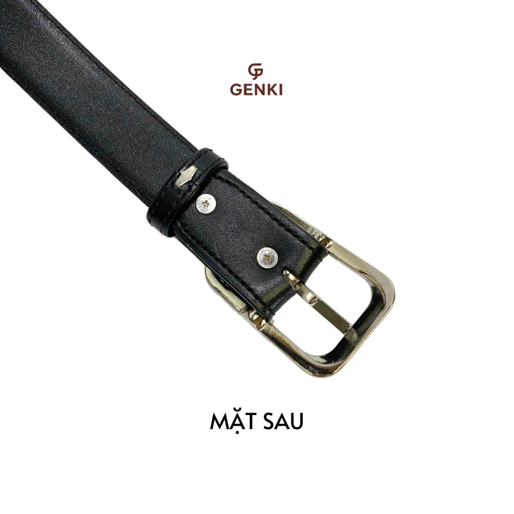 Thắt lưng bản nhỏ LIAM 3.0, dây nịt nam da bò cap cấp nhập khẩu, bản dây 2.8cm - Màu đen Unisex