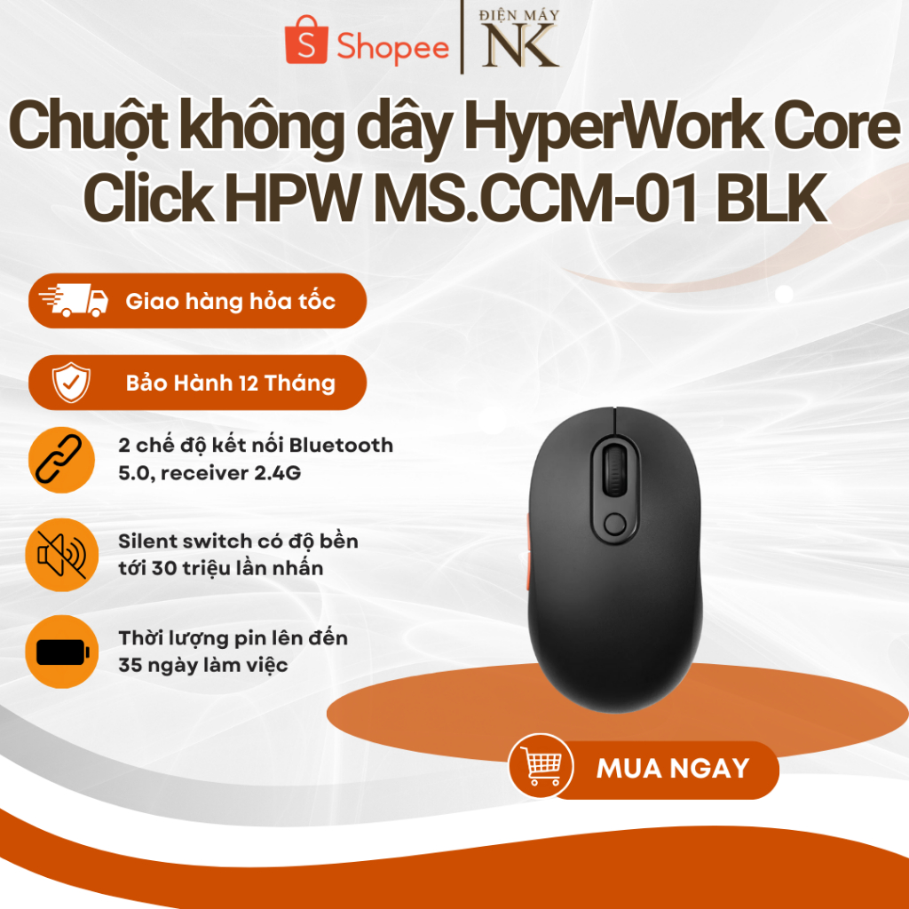 [MỚI] Chuột không dây HyperWork Core Click HPW MS.CCM-01 BLK Đen - Bảo ...