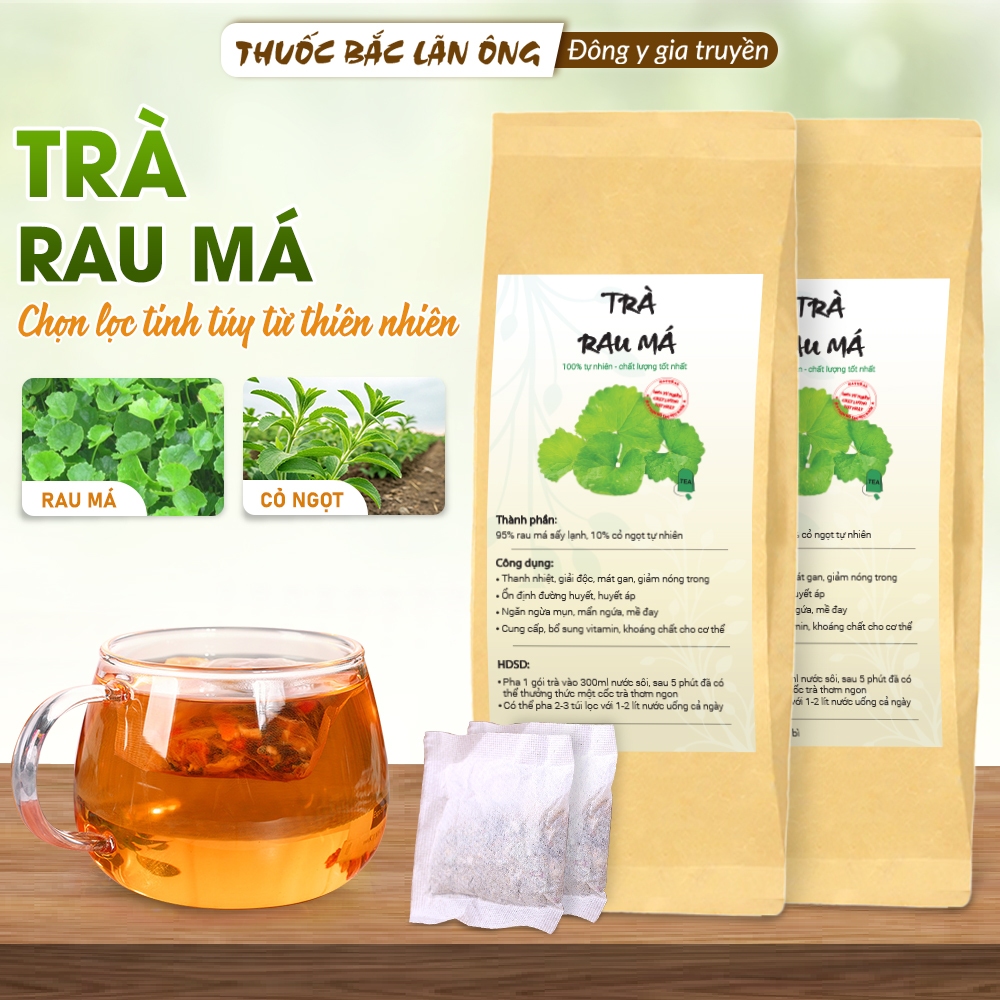 Trà rau má túi lọc, thanh nhiệt, giảm mẩn ngứa nóng trong - Lãn Ông ...
