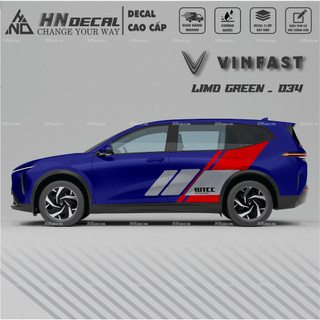 Decal dán xe LIMO GREEN -  Tem dán xe LIMO GREEN mẫu mới nhất nhiều màu sắc ( MẪU 034 )