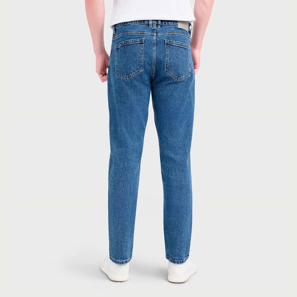 Quần Jeans Nam Xanh Nhạt Regular Fit Denim Co Giãn Hiệu Ứng Giặt Mài Aristino AJN0060S0