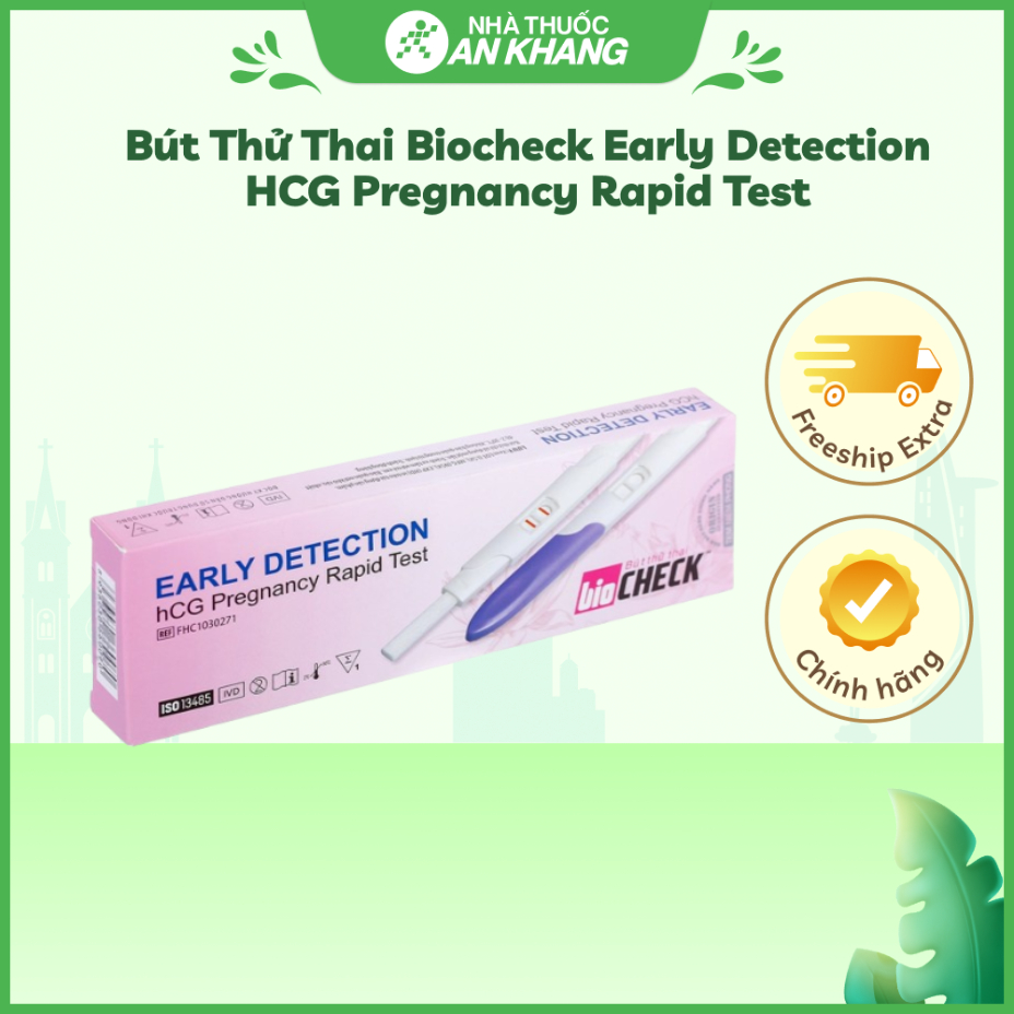 Bút thử thai Biocheck Early Detection hCG Pregnancy Rapid Test