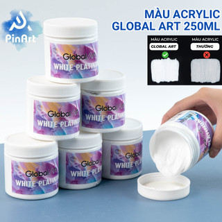 Màu Acrylic 250ML Global Art Dạng Hũ Màu Đặc Vẽ Trên Mọi Chất Liệu, Có Độ Che Phủ Cao M70028