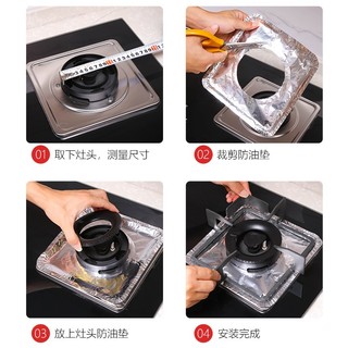 Combo 50 miếng giấy bạc lót bếp gas chống bẩn hiệu quả giữ khu vực nấu nướng sạch sẽ tiện dụng hằng ngày