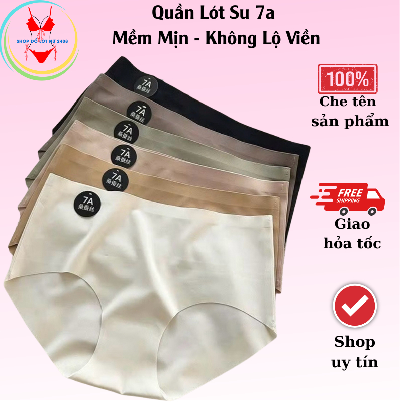 Set 5 Quần Lót Nữ Đúc su 7A, quần lót nữ thun lạnh không đường may cao cấp.