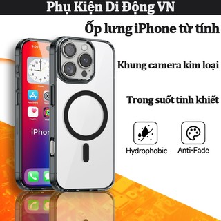 Ốp lưng TPU trong suốt cao cấp chống sốc không ố vàng hỗ trợ sạc không dây cho iPhone 16 15 14 13 Pro Max 14 15 16 Plus