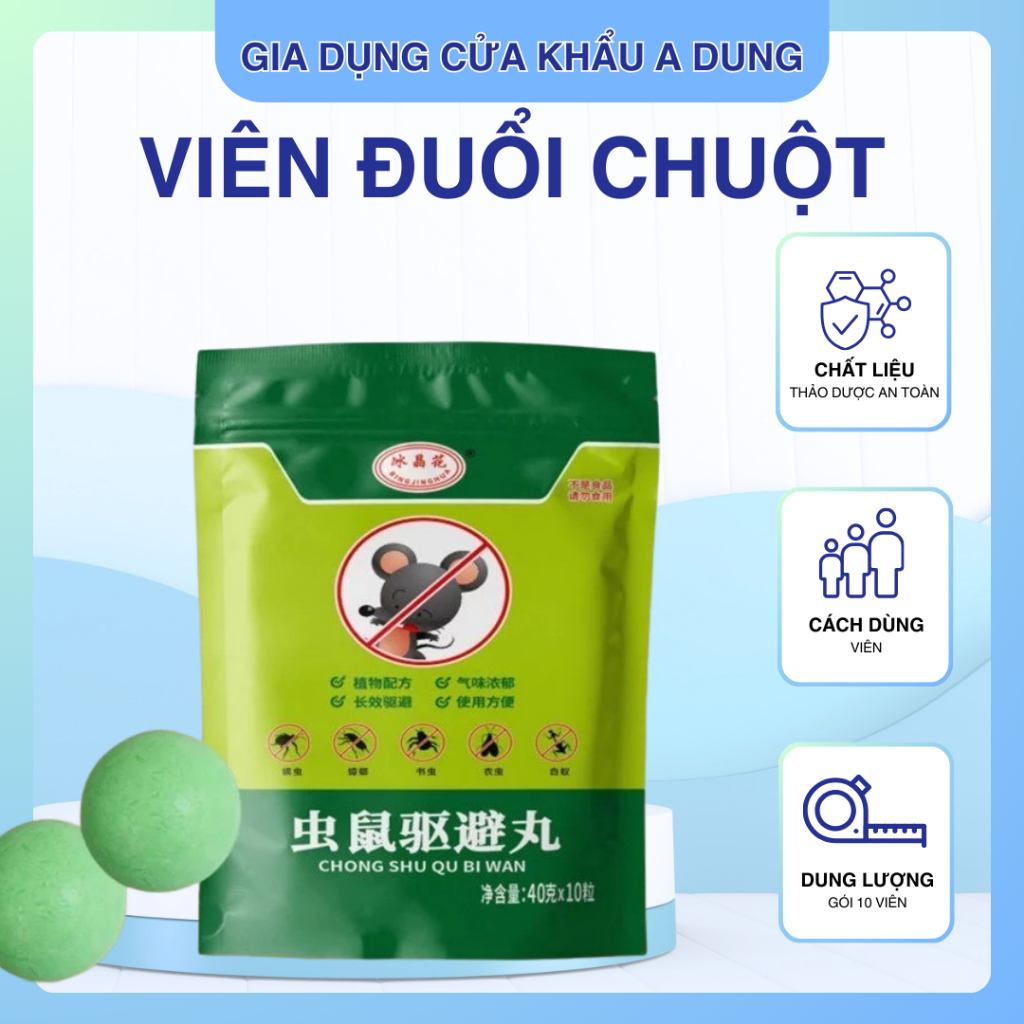 Viên Đuổi Chuột Băng Phiến, Viên Đuổi Chuột Siêu Mạnh, Viên Đuổi Chuột Thảo Dược An Toàn Viên Đuổi Côn Trùng Nhà Sạch ẽ