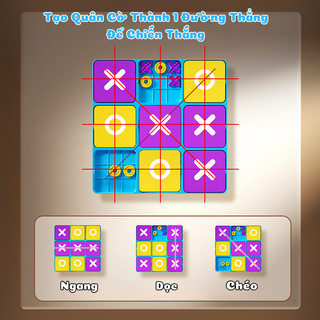 Đồ Chơi XO Thế Hệ Mới Bản Nâng Cấp - Đồ Chơi Giải Trí Rèn Luyện Tư Duy Logic Chiến Lược Đấu Trí, Gắn Kết Cha Mẹ Và Bé