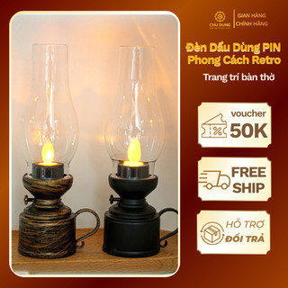 ĐÈN DẦU PIN, ĐÈN DẦU PHONG CÁCH RETRO ,ĐÈN NGỦ ĐÈN TRANG TRÍ TIỆC PARTY DÃ NGOẠI NGOÀI TRỜI
