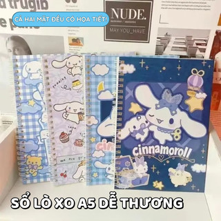 Sổ Tay Lò Xo hoạt hình A5 – Vở Mẫu Hoạt Hình 60 Trang vở kẻ ngang Cute, Giúp Ghi Chép Gọn Gàng Ngăn Nắp
