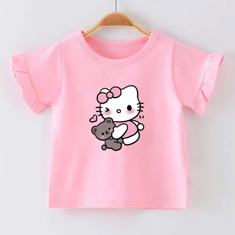 👕 Áo Thun Bé Gái mềm mịn thoáng mát in hình dễ thương 👕 AT271