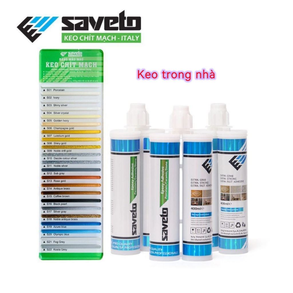 Saveto Epoxy 400ml - Keo chít mạch, chà ron 2 thành phần gốc Epoxy ...