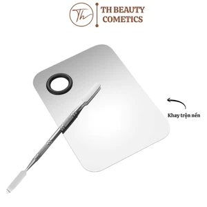 Khay thìa trộn tán kem nền inox TH BEAUTY cometics dễ vệ sinh