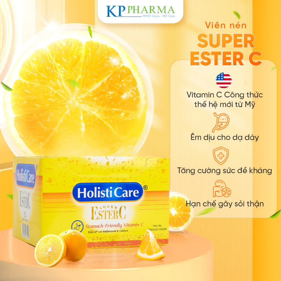 Vitamin C Super Ester C 320mg – Tăng đề kháng – Sáng da, hỗ trợ tăng collagen – 48 viên
