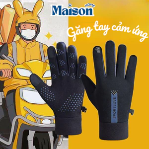 Găng Tay Cảm Ứng Chống Nước Lót Nỉ MAISON Găng Đi Xe Máy Mùa Đông Giữ Ấm Ấm Áp