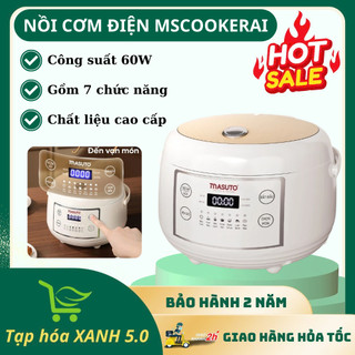 Nồi Cơm Điện Tử Masuto MSCookerAI Dung Tích 1,5Lít, Lõi Ceramic Chống Dính Cao Cấp Với 7 Chức Năng Tiện Lợi