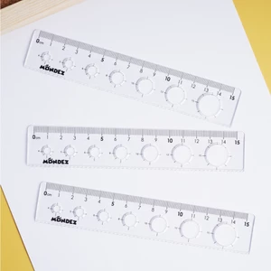 Set 10 Thước Kẻ Thẳng MONDEZ Có Nhiều Kích Thước Hình Tròn Để Vẽ, Tiện Lợi Chuẩn Xác Phù Hợp Cho Học Sinh M16001