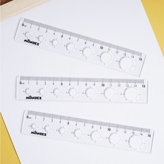 Set 10 Thước Kẻ Thẳng MONDEZ Có Nhiều Kích Thước Hình Tròn Để Vẽ, Tiện Lợi Chuẩn Xác Phù Hợp Cho Học Sinh M16001