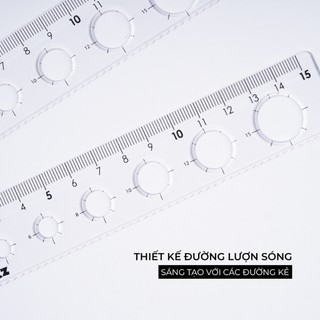 Set 10 Thước Kẻ Thẳng MONDEZ Có Nhiều Kích Thước Hình Tròn Để Vẽ, Tiện Lợi Chuẩn Xác Phù Hợp Cho Học Sinh M16001