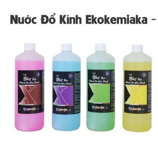 Nước Rửa Kính - Dung Dịch Đổ Kính Ô Tô Ekokemika Xglass tạng kèm 5 gói viên sủi lau kính