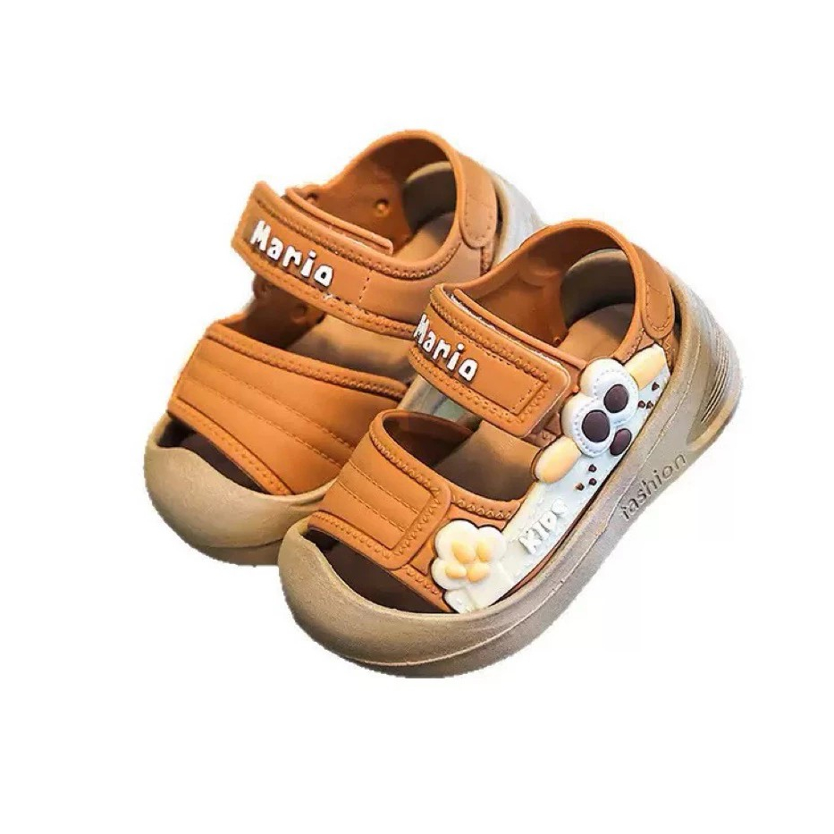 Giày sandal quai dán bảo vệ mũi chân cho bé trai bé gái siêu đẹp chất cao su mềm
