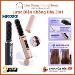 Lược Điện Không Dây MeeSee Chăm Sóc Tóc Suôn Mượt Tạo Kiểu Uốn Tóc Vào Nếp Nhanh