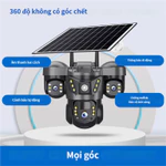 Camera An Ninh Ngoài Trời V380 Pro - 3 Mắt, Pin Dự Phòng & Năng Lượng Mặt Trời, Kết Nối 4G - Hình Ảnh 15MP — ảnh 6