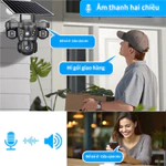 Camera An Ninh Ngoài Trời V380 Pro - 3 Mắt, Pin Dự Phòng & Năng Lượng Mặt Trời, Kết Nối 4G - Hình Ảnh 15MP — ảnh 5
